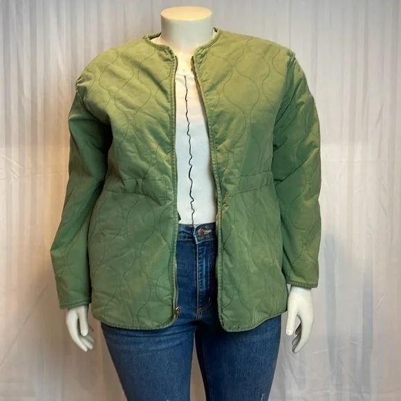 UNIVERSAL THREAD Soft Corduroy Zip Up Green Jacket‎ XXL Patch Pocket - Picture 2 of 12